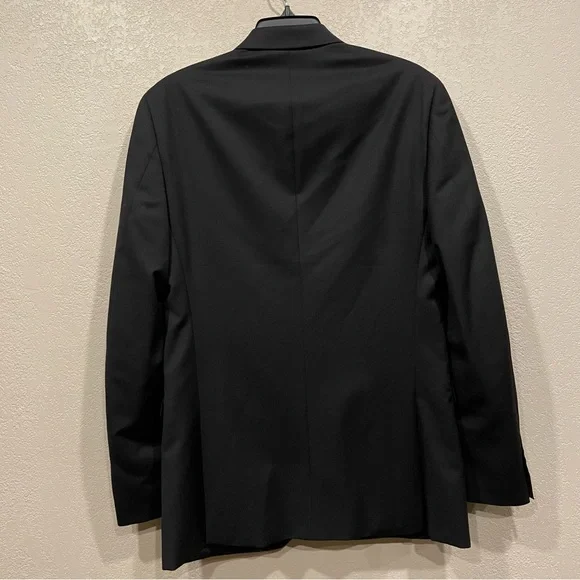 Classic Black Slim-fit Men's Sport Coat - Picture 2 of 2